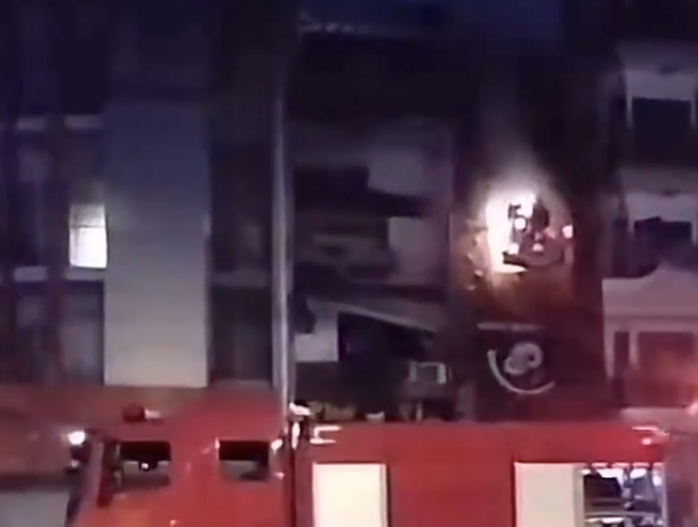 Hoả hoạn thời điểm xảy ra.