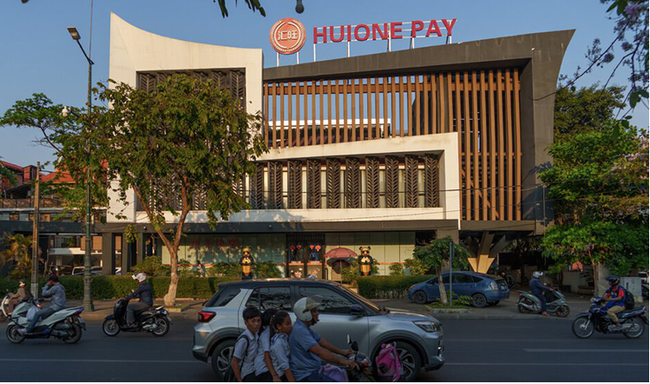 Toà nhà của Huione Pay ở Campuchia. Ảnh: Khmer Times