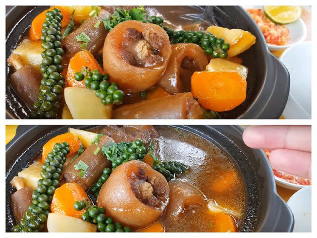 Đuôi bò om tiêu là một món om cho trời lạnh vừa ngon, lại bổ dưỡng.