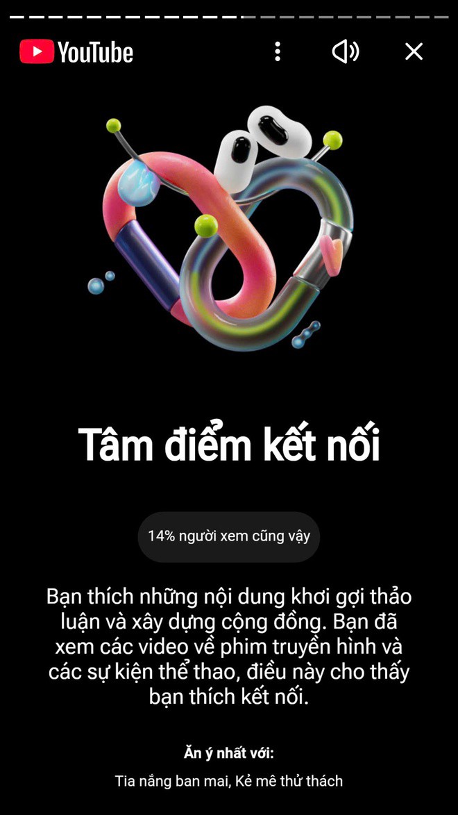 Mỗi người dùng được gán một “tính cách người xem”.