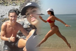Bạn gái Ronaldo mặc bikini khoe vẻ đẹp phồn thực, CR7 may mắn nhất thế giới