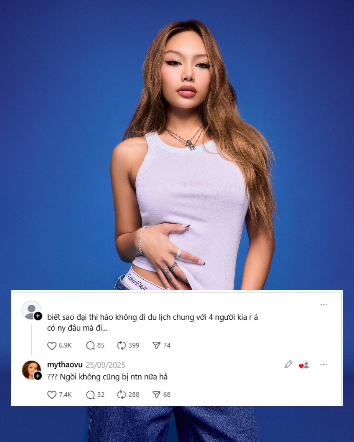 Việc Vũ Thảo My góp mặt trong chuyến Thái Lan cuối năm được xem như lời đáp trả "dí dỏm" dành cho những bình luận chọc ghẹo trước đó.