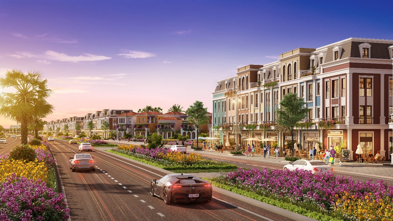 Boulevard Shop – những căn shophouse sở hữu mặt tiền đắc địa trên đại lộ 68m