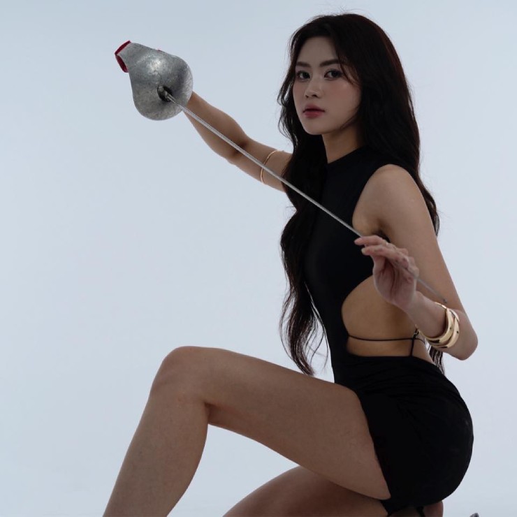 Ngô Thị Hương giống như một người mẫu thực thụ 