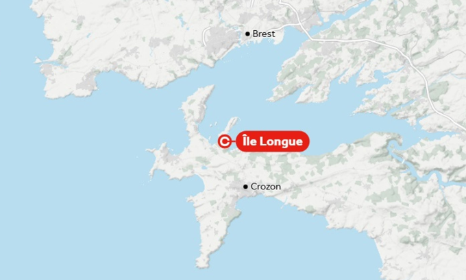 Vị trí Ile Longue. Đồ họa: NOS