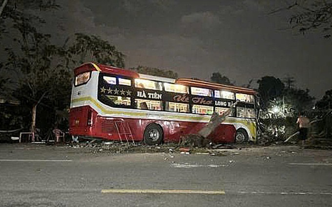 Hiện trường tai nạn. Ảnh: Minh Bằng