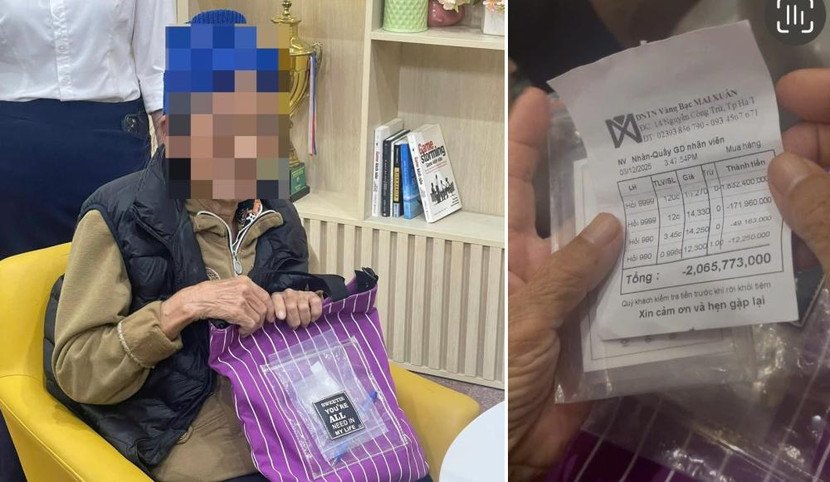 Cụ bà bán vàng để chuyển cho các đối tượng lừa đảo