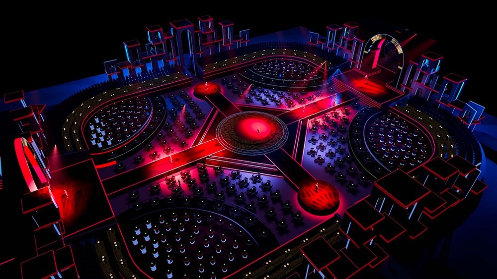 Không gian Dinner Show, nơi sẽ tổ chức những show trình diễn đẳng cấp được thiết kế dàn dựng bởi Cirque du Soleil.