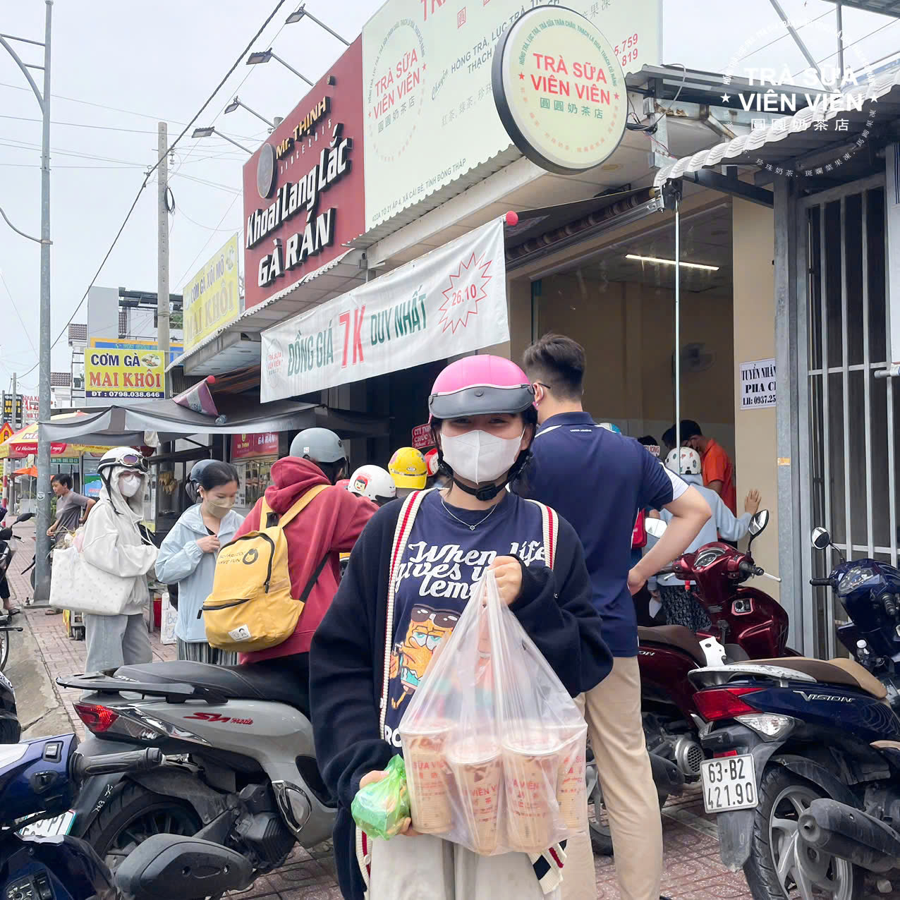 Trà sữa Viên Viên đồng giá 7k thu hút đông đảo người tiêu dùng