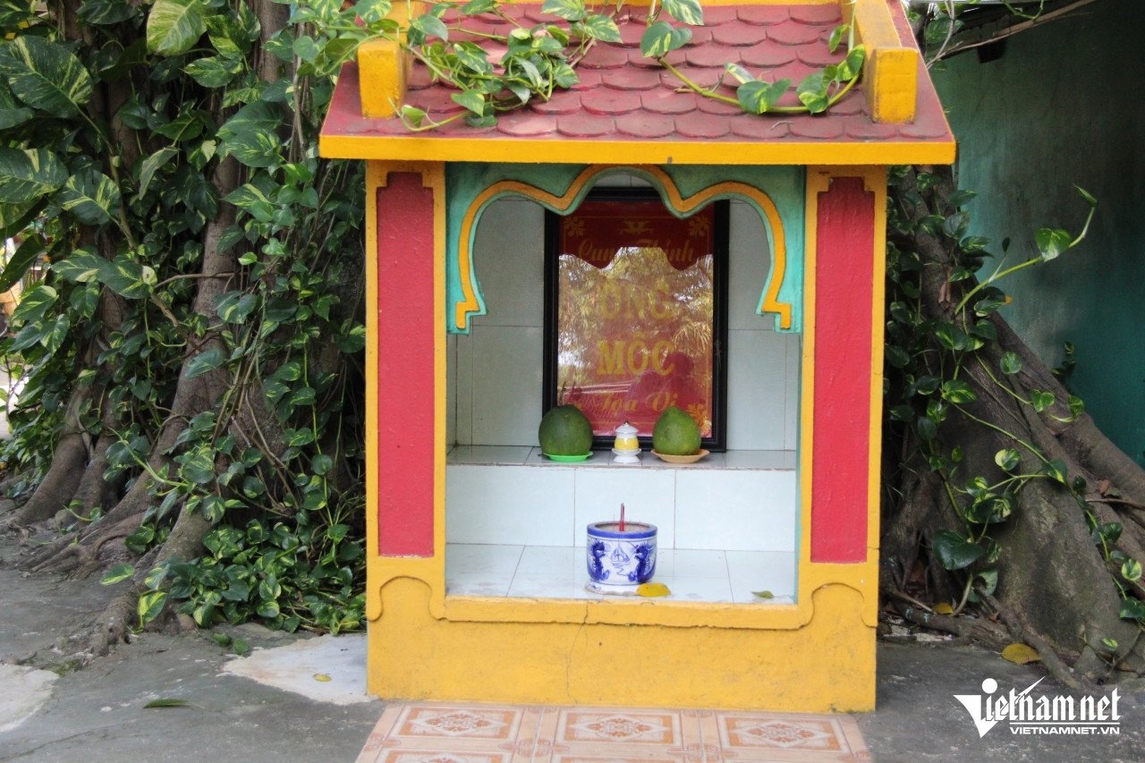 Các am thờ nhỏ bên dưới gốc cây cổ thụ. &nbsp;Ảnh: Hà Nguyễn