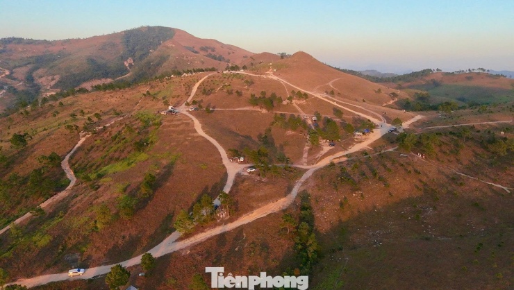 Du khách đổ xô đi cắm trại, check-in ở đồi cỏ phủ màu &#39;siêu thực&#39; - 3