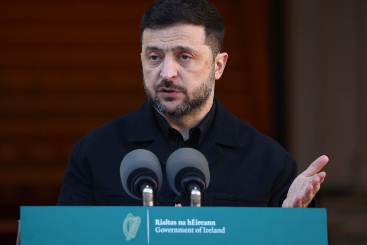 Tổng thống Ukraine Volodymir Zelensky. (Ảnh: AP)