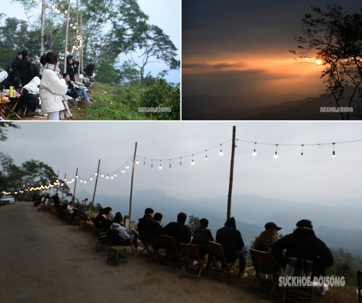 Du khách trẻ ngồi dọc tuyến tỉnh lộ 257B từ 4–6 giờ sáng để chờ săn mây trên đỉnh Đồn Đèn trong cái lạnh vùng cao.