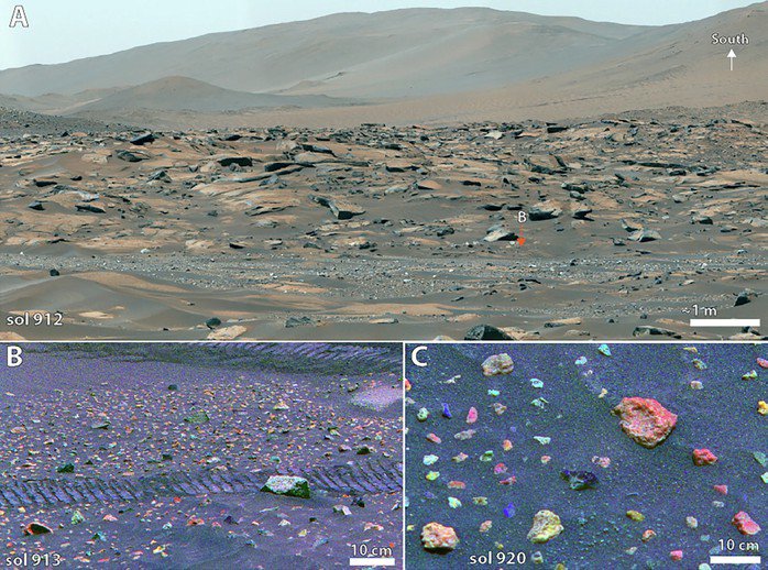 Cảnh quan hành tinh đỏ với những mảnh đá được cho là chỉ có thể được tạo ra với khí hậu nhiệt đới ẩm, trong một môi trường hội tụ các điều kiện tương tự rừng mưa nhiệt đới - Ảnh: NASA