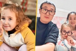 Vợ chồng Trung Quốc sinh con mắt xanh tóc vàng