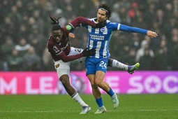 Trực tiếp bóng đá Brighton - West Ham: Chủ nhà thót tim phút 90+8 (Ngoại hạng Anh) (Hết giờ)