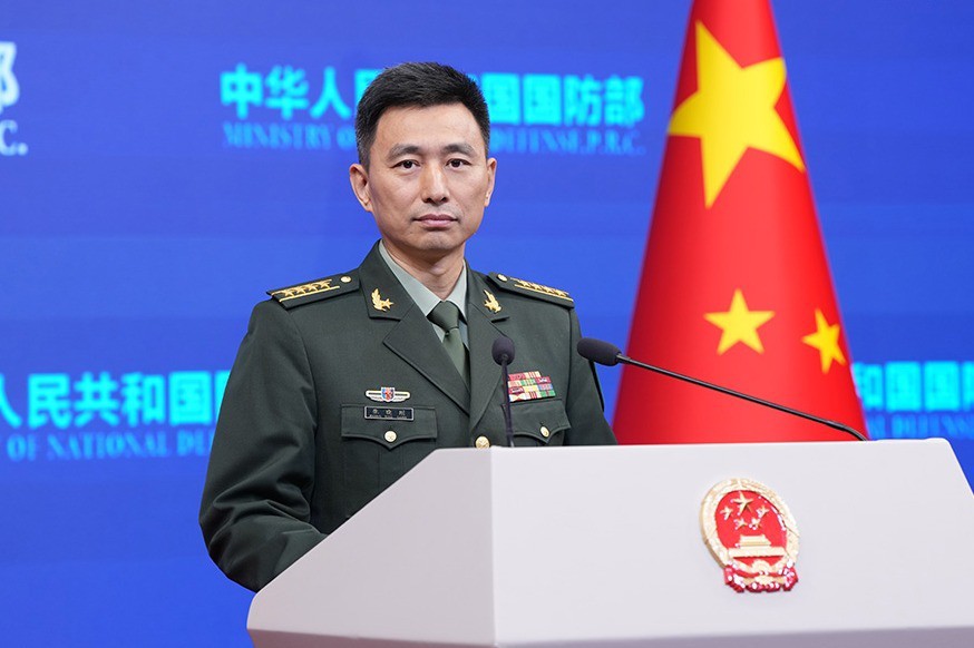 Người phát ngôn Bộ Quốc phòng Trung Quốc Zhang Xiaogang. Ảnh: China Daily