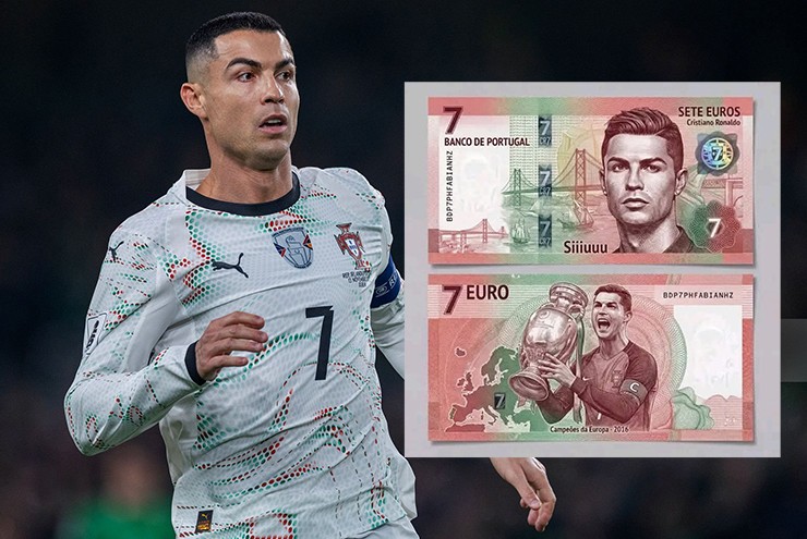 Tờ tiền in hình Ronaldo gây bão mạng, Ngân hàng Bồ Đào Nha hành động khẩn