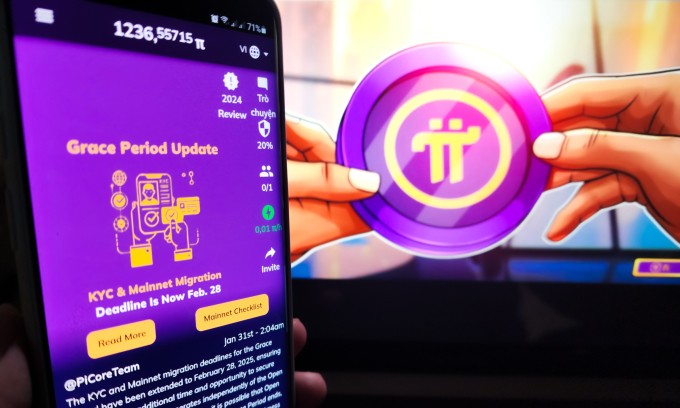 Giao diện Pi Network trên một smartphone. Ảnh: Bảo Lâm