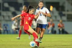 Trực tiếp bóng đá ĐT nữ Việt Nam - Philippines: Thủng lưới phút bù giờ (SEA Games) (Hết giờ)