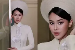 Áo dài cưới của cô dâu Tiên Nguyễn có chất liệu đặc biệt hiếm, chuẩn dâu hào môn