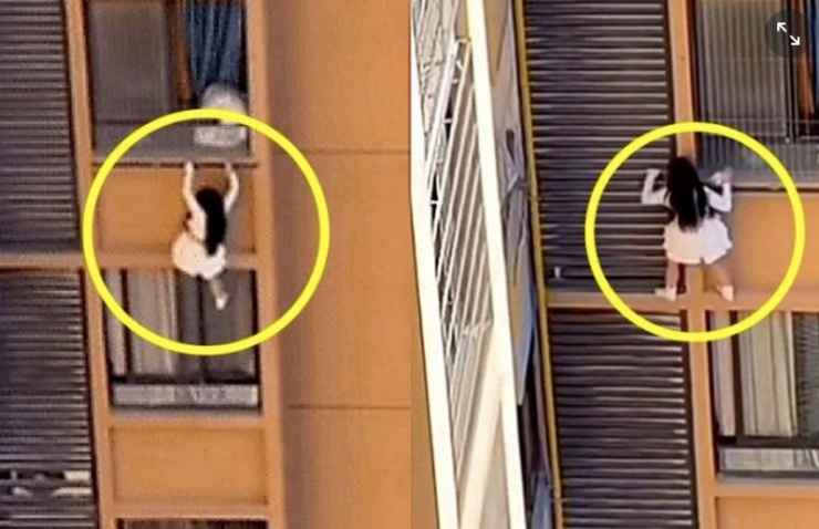 Vợ bất ngờ trở về, chồng đẩy nhân tình ra ngoài cửa sổ tầng 10 để chạy trốn - 1