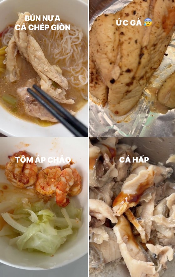 Thực đơn của Võ Hoàng Yến những ngày sát show diễn.