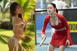 Nàng Kim “vén váy” khoe dáng nuột nà, hoa hậu mặc đồ gym tập pickleball gây chú ý