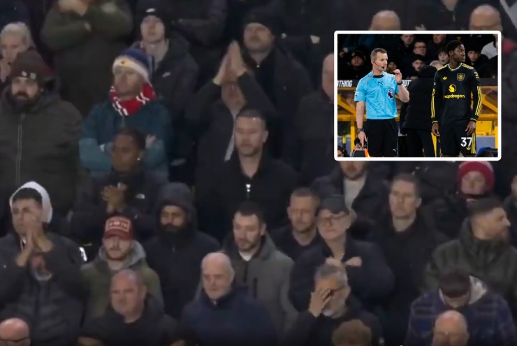 CĐV Man United đứng dậy vỗ tay khích lệ Mainoo khi cầu thủ này vào sân từ ghế dự bị