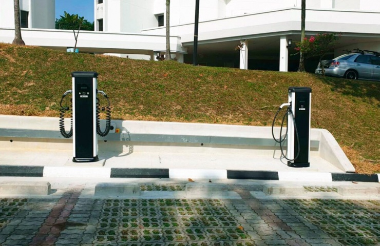 Một trạm sạc điện đáp ứng tiêu chuẩn TR25 ở Singapore. Ảnh: Circontrol.com