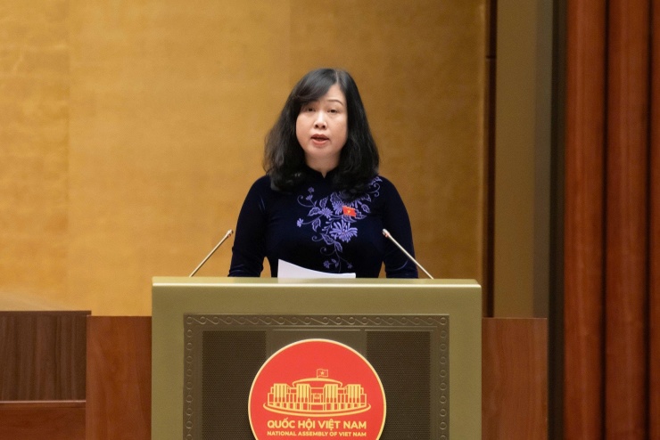 Bộ trưởng Y tế Đào Hồng Lan. Ảnh: Quốc hội