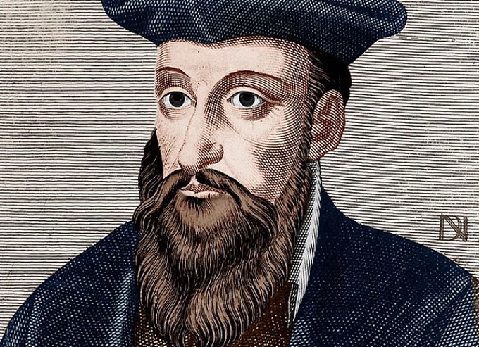 Tranh vẽ chân dung của Nostradamus. Ảnh: DM
