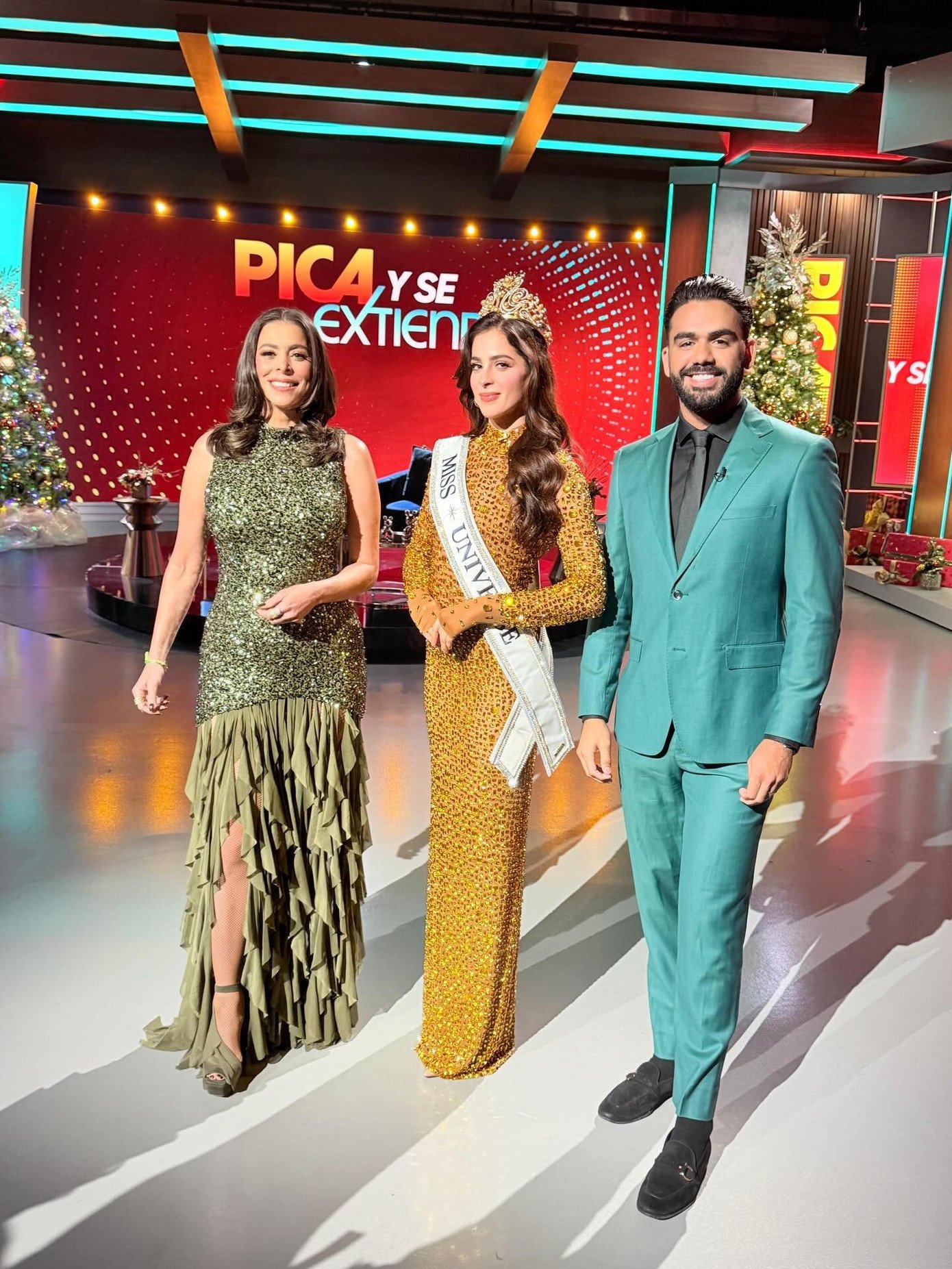 Fatima trong cuộc phỏng vấn với kênh Telemundo.