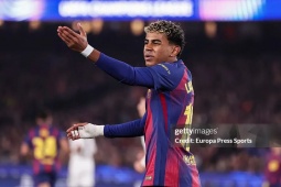 Yamal vượt Mbappe lập kỷ lục Cúp C1, tỏ thái độ khó chịu khi bị thay ra