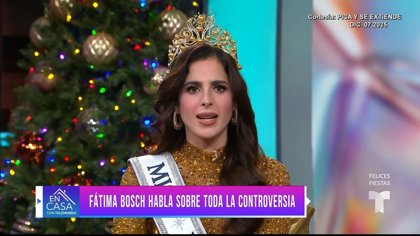 Fatima trong cuộc phỏng vấn với kênh Telemundo.