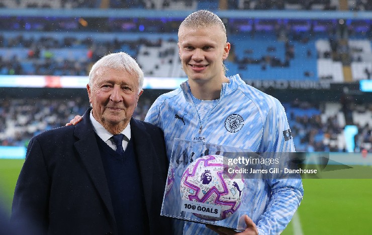 Haaland đã ghi 144 bàn sau 166 trận