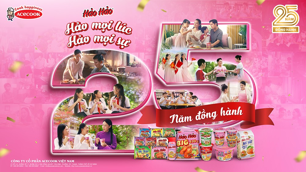 Hảo Hảo ghi dấu hành trình 25 năm đồng hành cùng hàng triệu gia đình Việt.