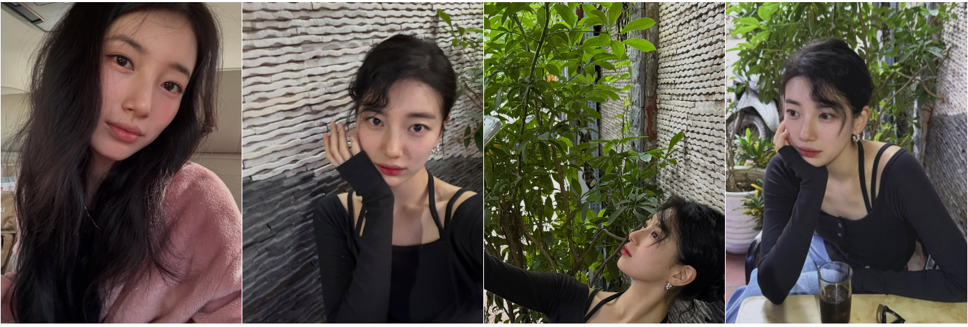 "Tình đầu quốc dân" với phông nền cà phê ven đường quen thuộc tại Việt Nam.