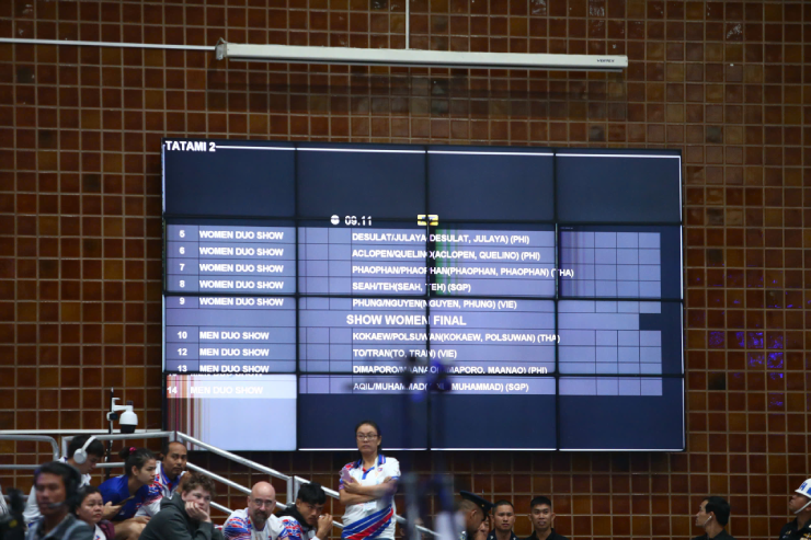 VĐV Thái Lan đang có số điểm cao nhất so với các đối thủ với 50,5 điểm. Ảnh Lê Phong