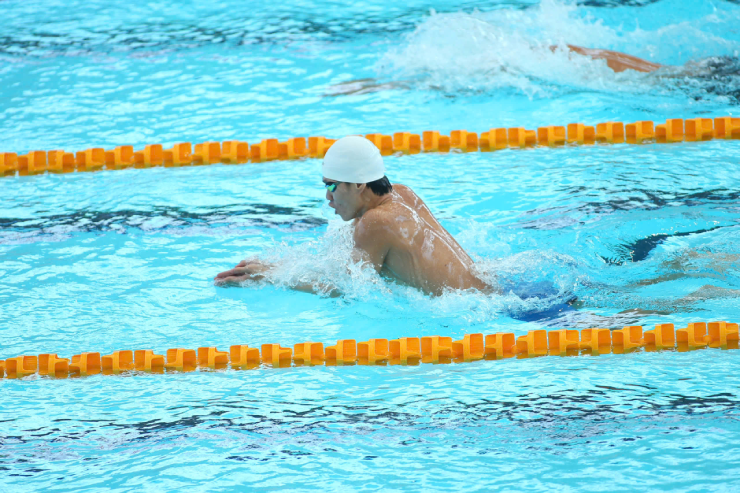 Việt Nam có tới 7 VĐV giành vé vào chung kết bơi, diễn ra vào chiều 10/12. Ảnh Anh Khoa