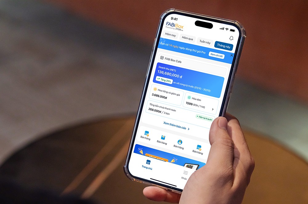 FABiBox - phần mềm bán hàng tinh gọn trên đa dạng thiết bị như điện thoại cá nhân, máy tính bảng, máy tính tiền chuyên biệt,...