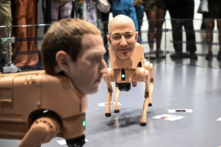 Kì lạ chó robot với khuôn mặt của Elon Musk và Mark Zuckerberg.