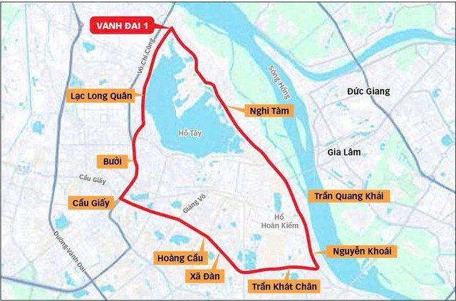 Khu vực bên trong đường vành đai 1 sẽ bị cấm xe máy từ ngày 1/7/2026.
