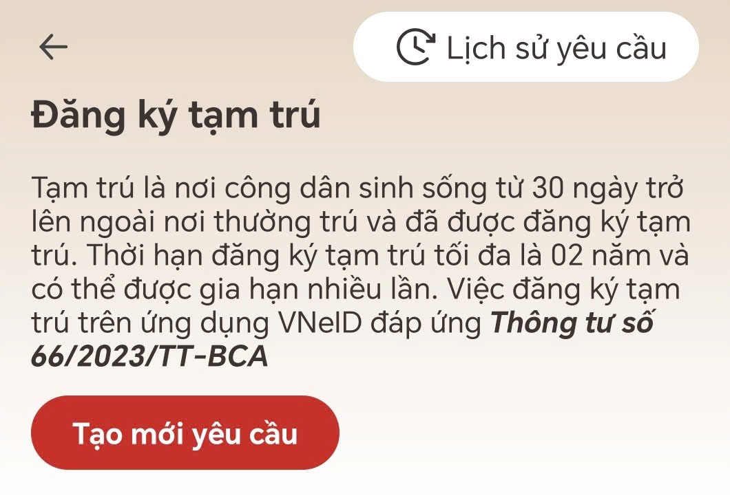 Chi tiết cách đăng ký tạm trú và nhận kết quả qua VNeID - 3