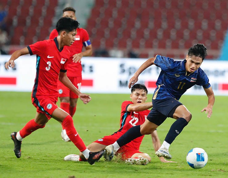 Trực tiếp bóng đá U22 Thái Lan - U22 Singapore: Thong dong cuối trận (Hết giờ) - 4