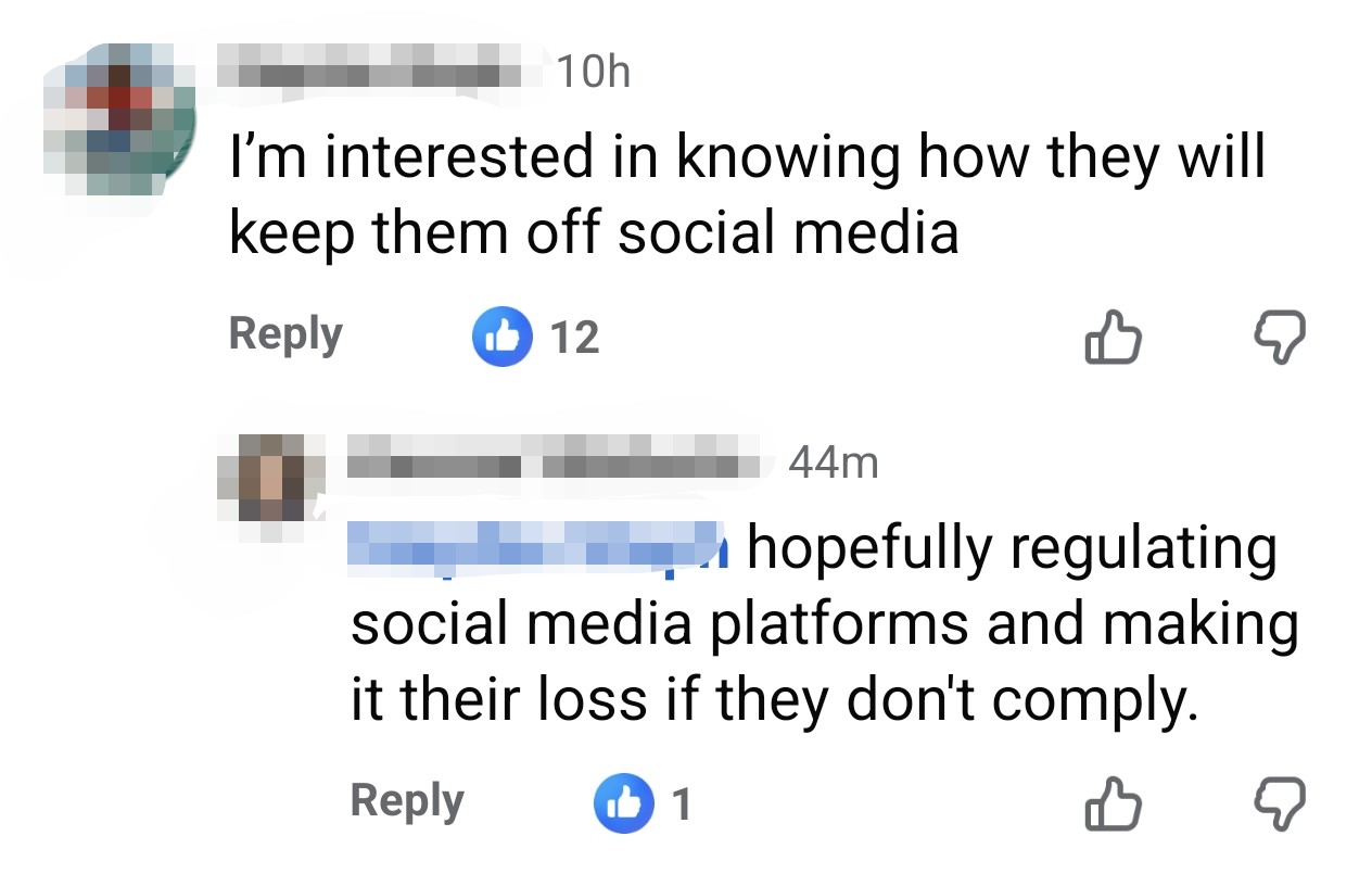 Các phụ huynh ở Australia có người ủng hộ, cũng có người phản biện quy định mới. (Ảnh chụp màn hình)