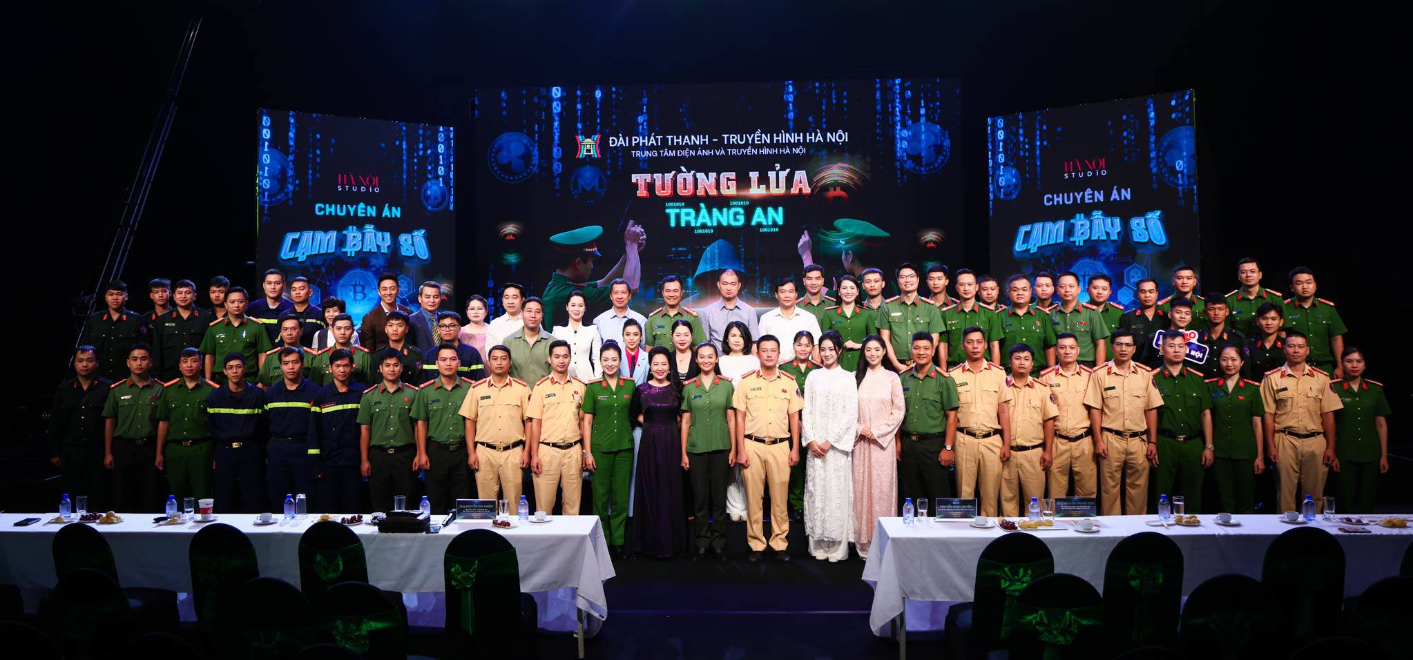 Các chiến sĩ góp mặt trong bộ phim "Tường lửa Tràng An"