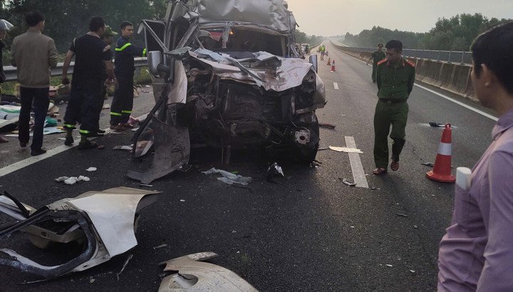 Hiện trường vụ tai nạn. (Ảnh: C.A)