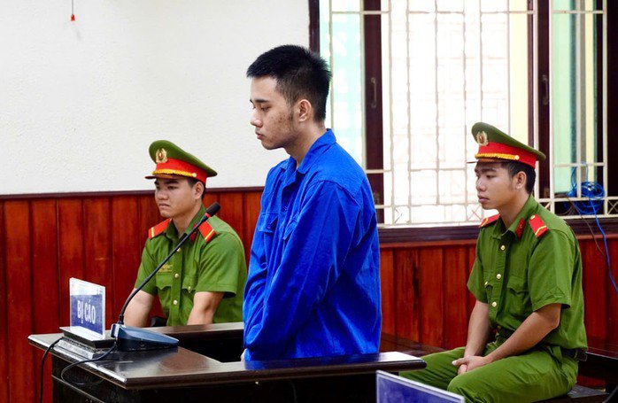 Bị cáo Tiến tại phiên tòa. Ảnh: N.L