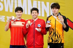 Huyền thoại bơi Ánh Viên nói lời "gan ruột" khi em trai giành HCV SEA Games